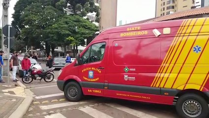 Motociclista fica ferido em colisão de trânsito no Centro