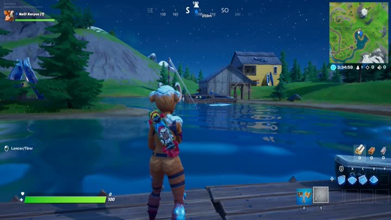Attraper un poisson au lac des canoës, à Lazy L...