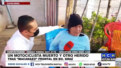 ¡Fatal! Un motociclista muerto y otro herido tras “macanazo” frontal en Catacamas