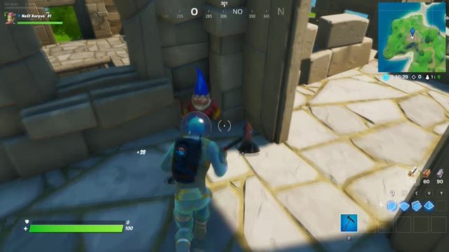 Détruire des nains de jardins au camp de la morue ou au Fort Lacrêpe (mission Domination locale)