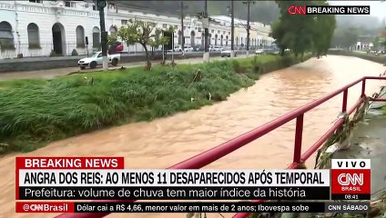 Angra dos Reis tem ao menos 11 desaparecidos após temporal