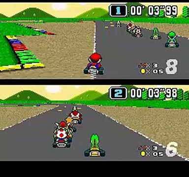 Super Mario Kart online multiplayer - snes