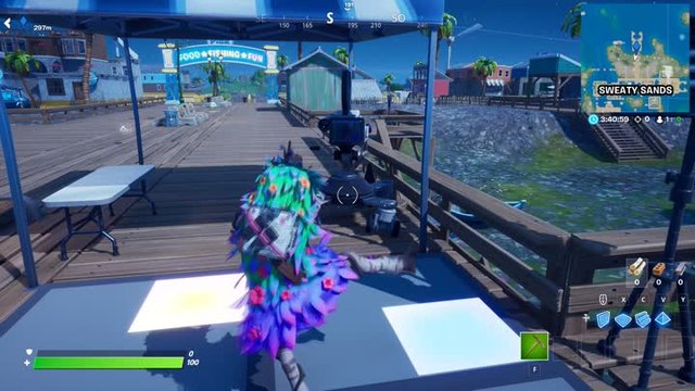 Danser devant la caméra pendant 10 secondes à Sweaty Sands (défis de la semaine 4)