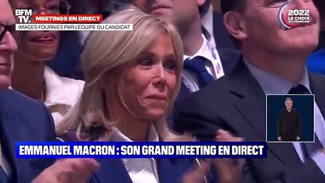 Meeting d'Emmanuel Macron : Regardez ce moment où le Président remercie tous ceux qui l'accompagnent depuis 5 ans mais surtout celle qui lui importe le plus... Brigitte !
