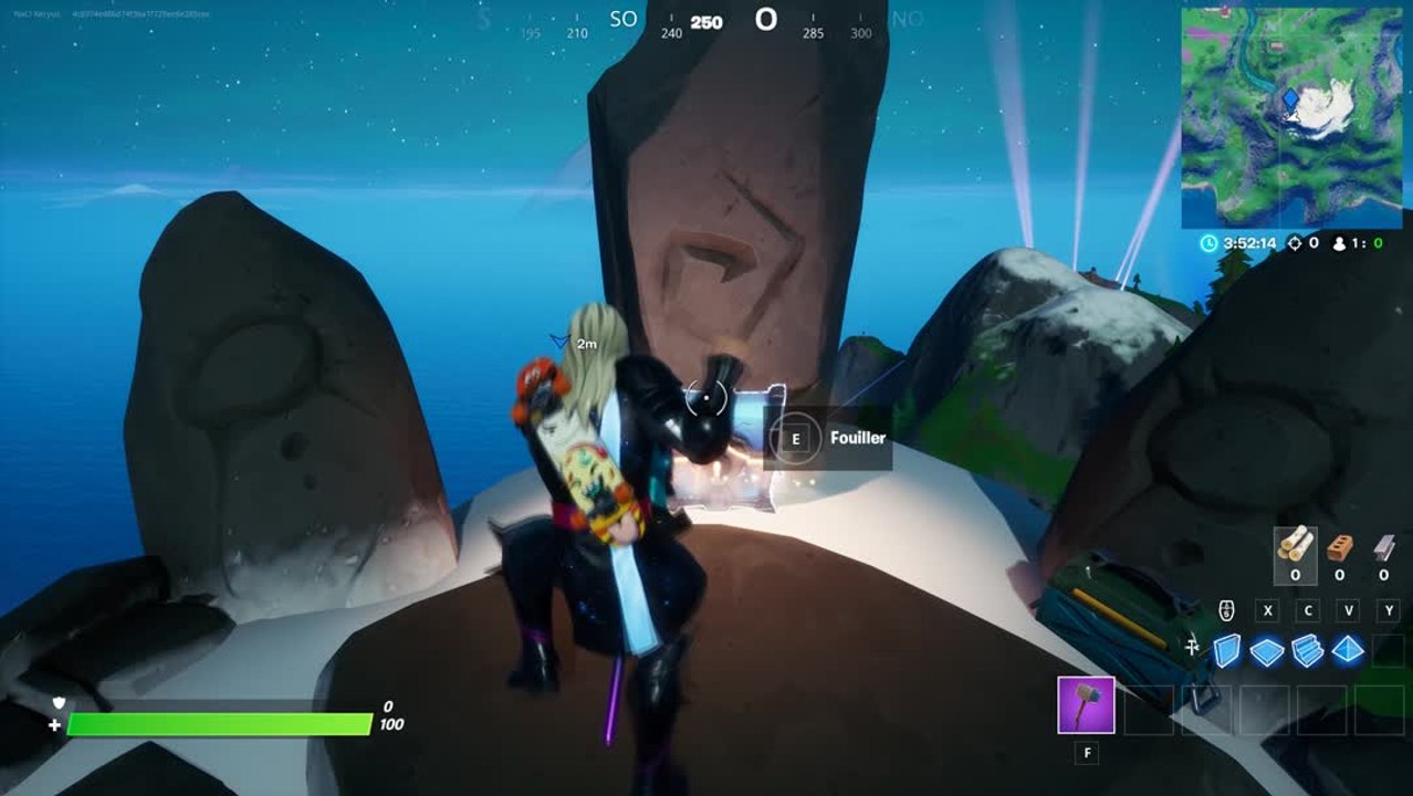 Chapitre 2, saison 4 : Utiliser un emote aux ruines du sommet de la montagne en tant que Thor (défis de l’éveil de Thor)