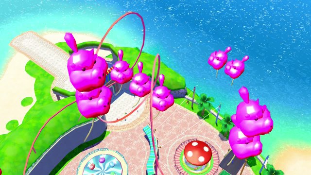 Super Mario Sunshine – Parc Pinna : soleil n°8 Les ballons des montagnes russes
