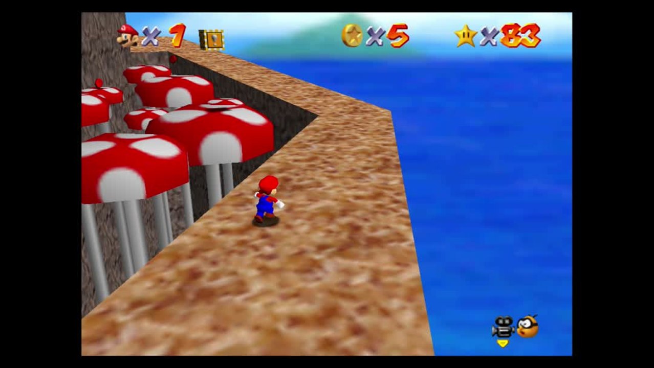 Super Mario 64 – Trop haute montagne : étoile n°6 "Canon vers le champignon"