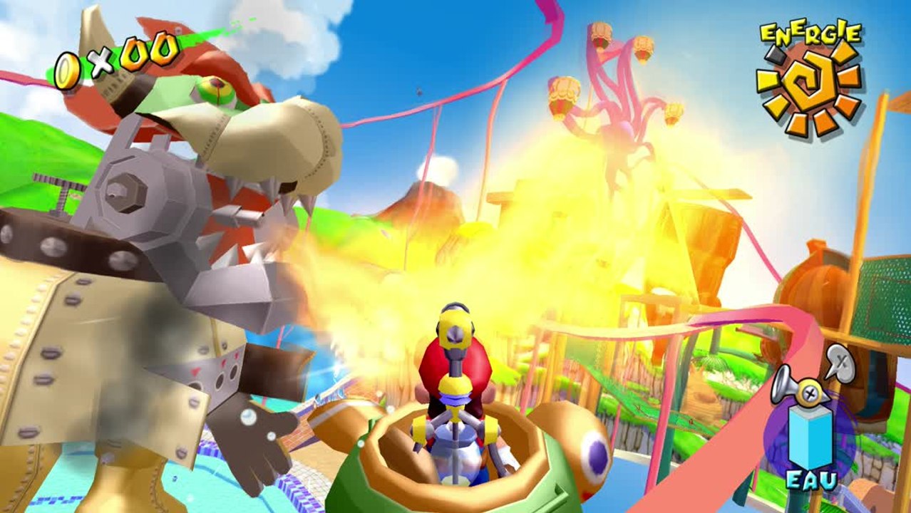 Super Mario Sunshine – Parc Pinna : soleil n°1 "L'apparition de Mecha-Bowser"