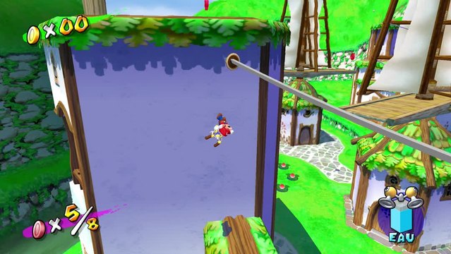 Super Mario Sunshine – Collines Bianco : soleil n°4 Les pièces rouges du village