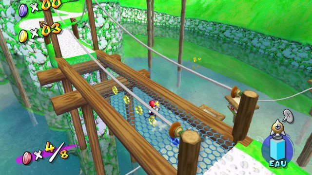 Super Mario Sunshine – Collines Bianco : soleil n°8 Les pièces rouges du lac