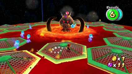 Super Mario Galaxy - Poulpoboss sur la planète de lave