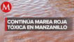 Detectan marea roja tóxica en Manzanillo; piden a la población no consumir moluscos