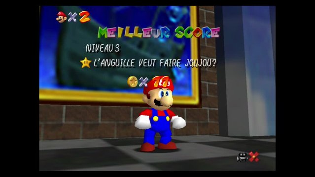 Super Mario 64 – Baie des pirates : étoile n°2 L'anguille veut faire joujou ?