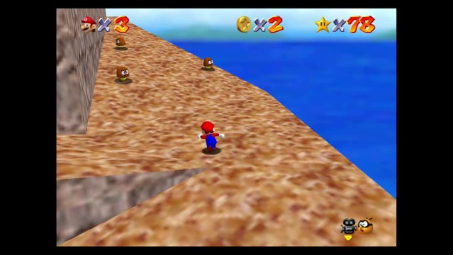 Super Mario 64 – Trop haute montagne : étoile n°1 Escaladez la montagne