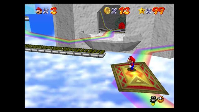 Super Mario 64 – Course arc-en-ciel : étoile n°2 Manoir dans les airs