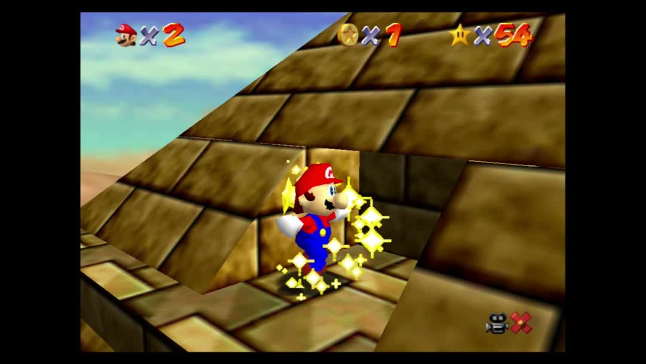 Super Mario 64 – Sables trop mouvants : étoile n°2 "Au sommet de la pyramide"