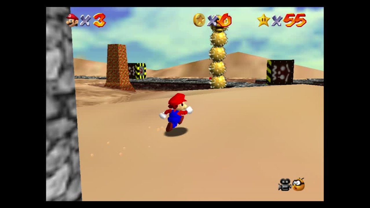 Super Mario 64 – Sables trop mouvants : étoile n°4 "Les Quatre Piliers de la Foi"
