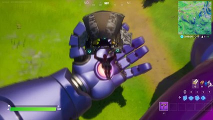 Fortnite, Chapitre 2, saison 4, défis de Wolverine : Se propulser de toutes les mains de sentinelles sans toucher le sol (semaine 4)
