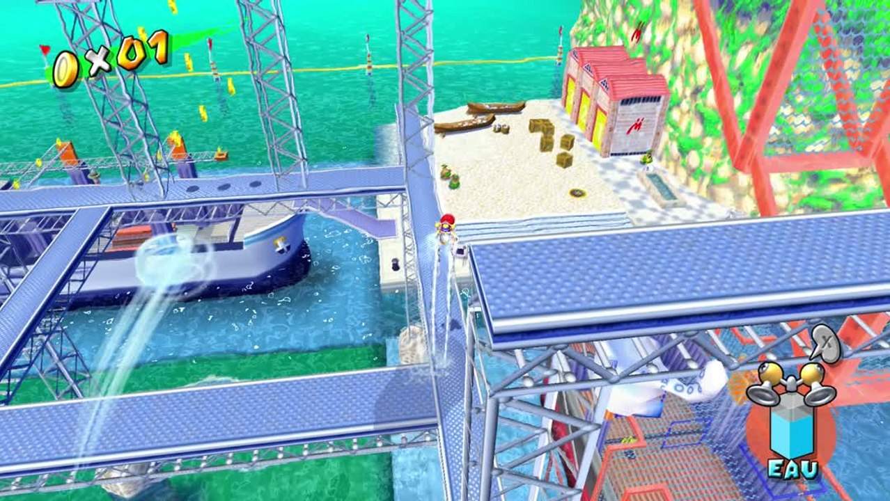 Super Mario Sunshine – Port Ricco : soleil n°3 "Le soleil emprisonné"