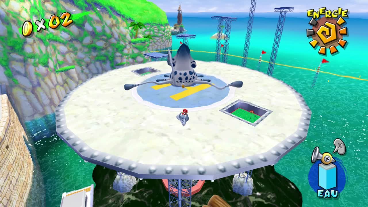 Super Mario Sunshine – Port Ricco : soleil n°5 "Méga Bloups contre-attaque"