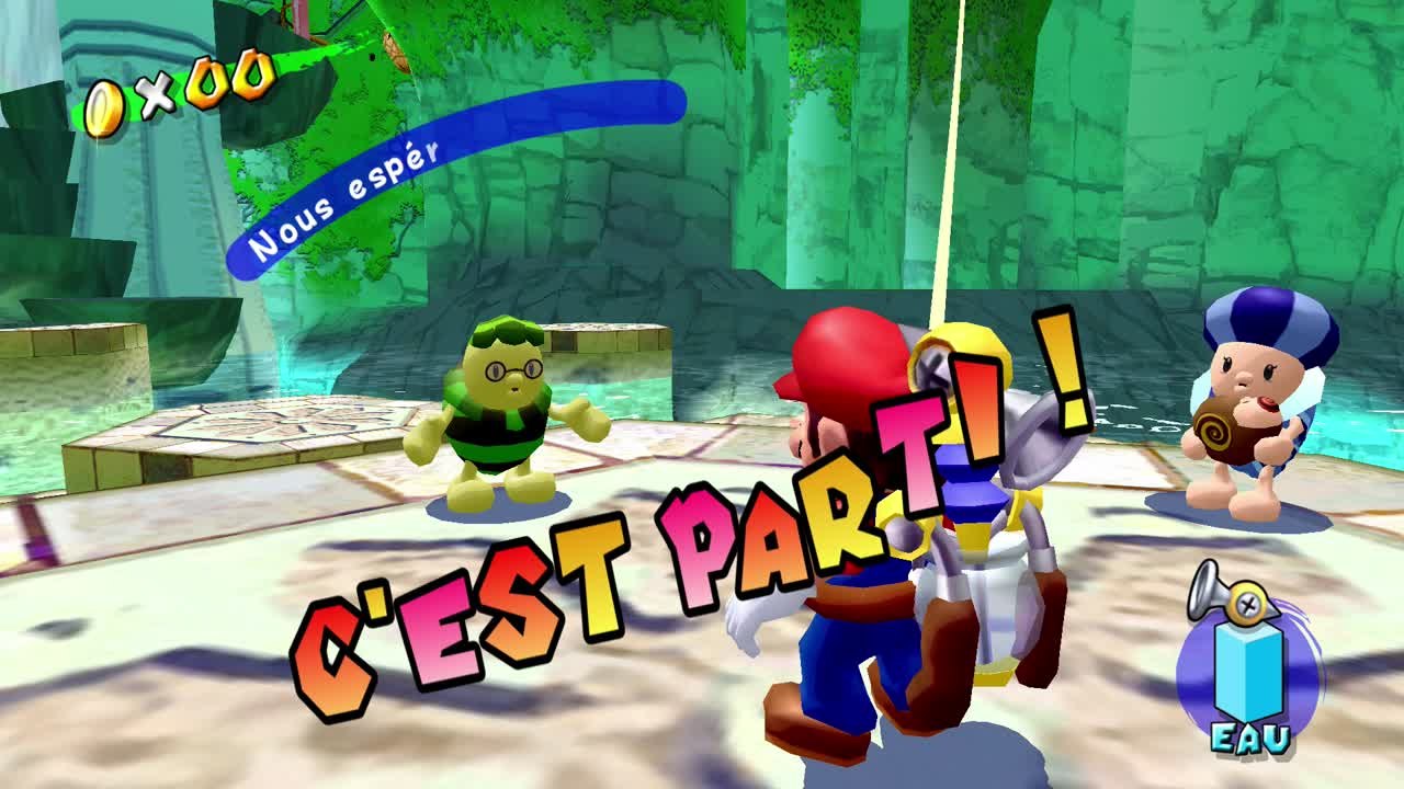 Super Mario Sunshine – Baie Noki : soleil n°8 "Le poisson "pièce" rouge"