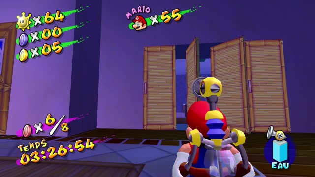 Super Mario Sunshine – Plage Sirena : soleil n°8 Les pièces rouges de l'hôtel