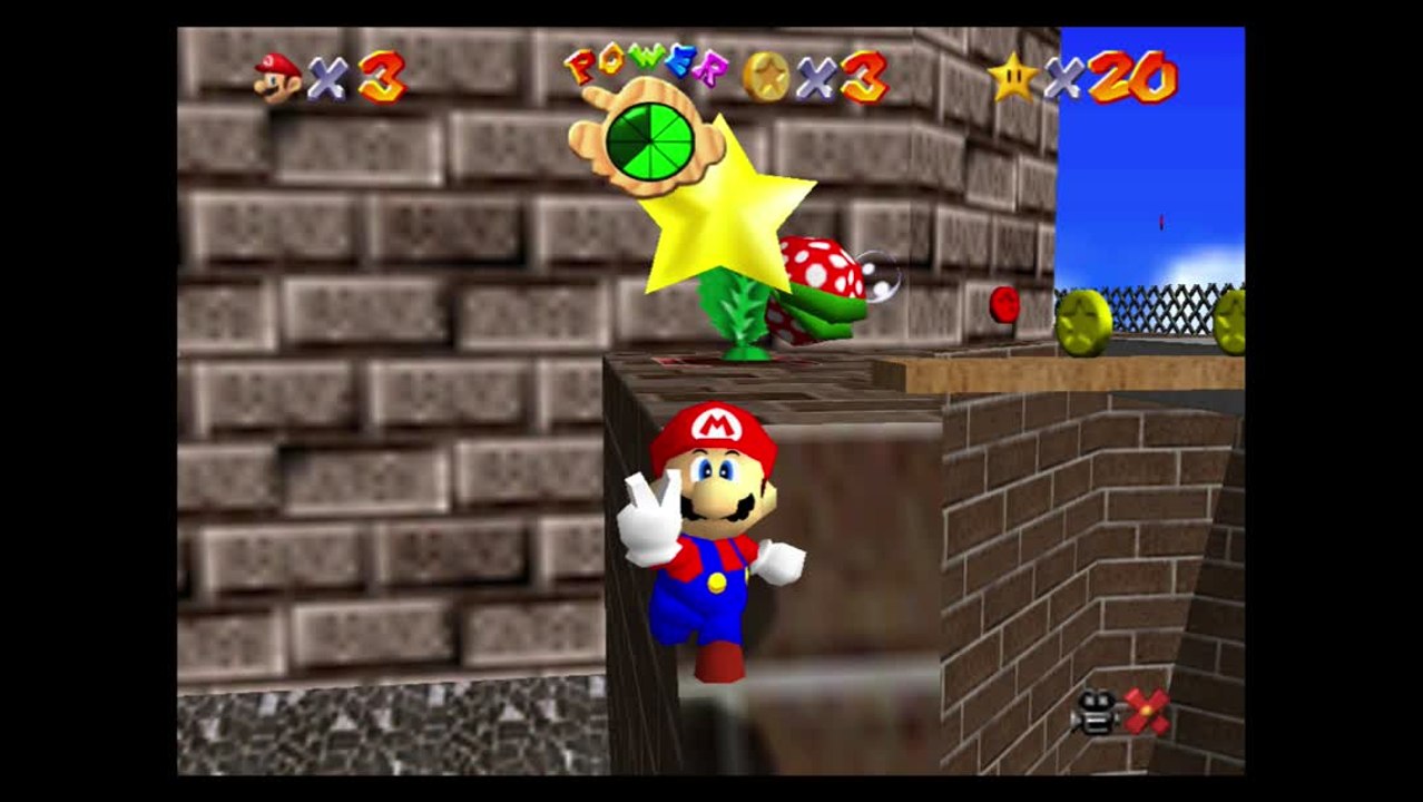 Super Mario 64 – Forteresse de Whomp : étoile n°6 "Canon vers un mur…"