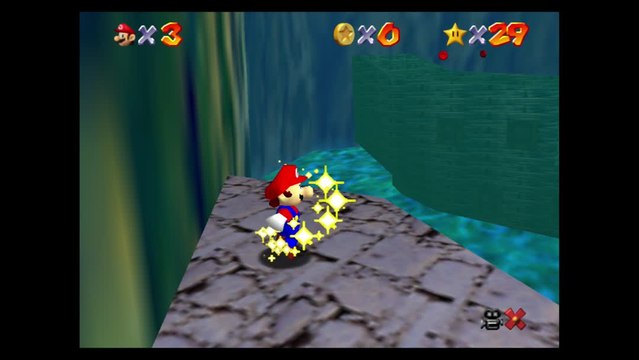 Super Mario 64 – Baie des pirates : étoile n°5 Canon vers les piliers