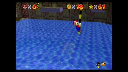 Super Mario 64 – Affreux bassin : étoile n°3 "Perches pour pièces rouges"