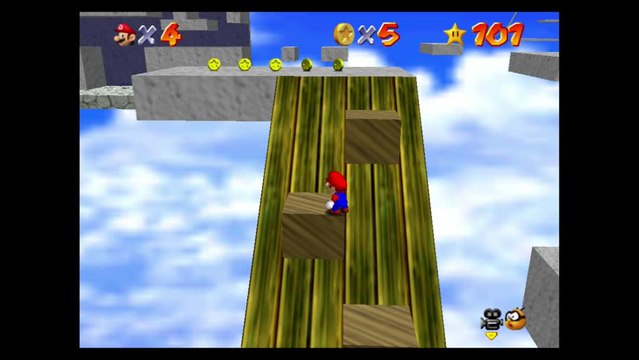 Super Mario 64 – Course arc-en-ciel : étoile n°4 Balançoire céleste