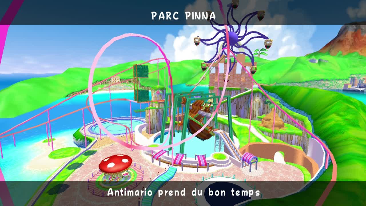 Super Mario Sunshine – Parc Pinna : soleil n°7 "Antimario prend du bon temps"