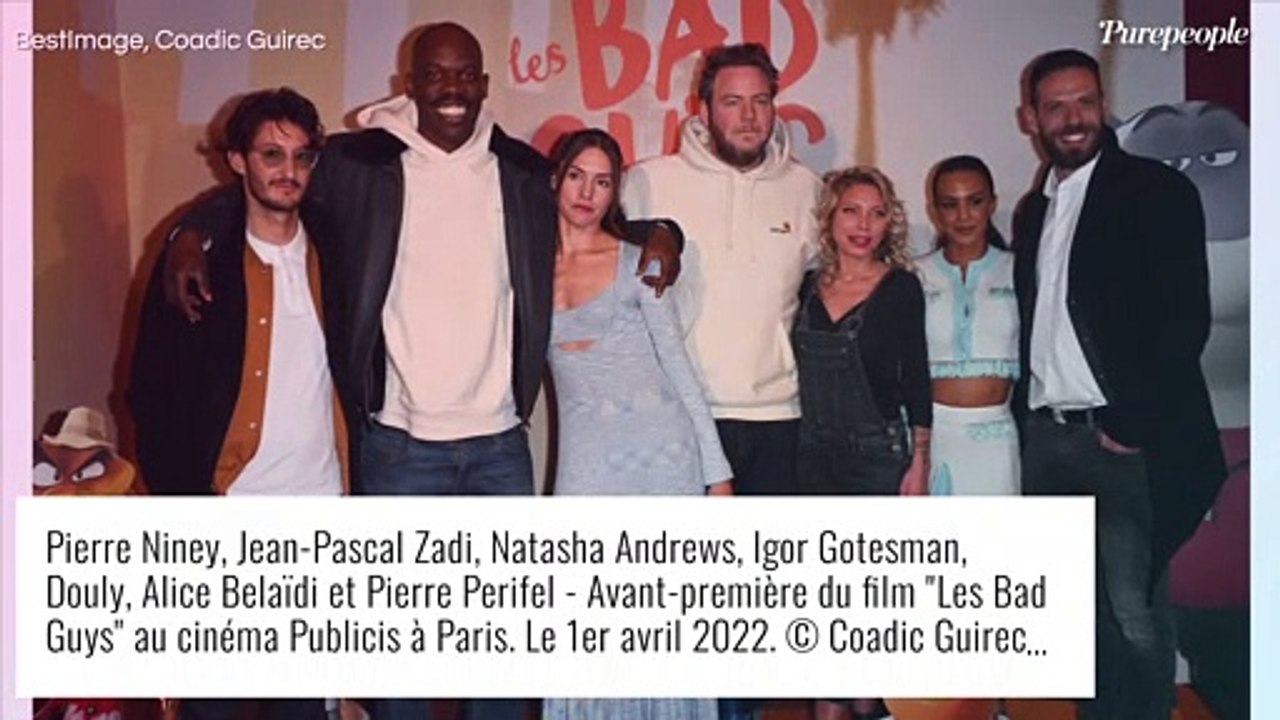 Pierre Niney de sortie avec sa femme Natasha Andrews, Alice Belaïdi en crop top pour "Les Bad Guys"