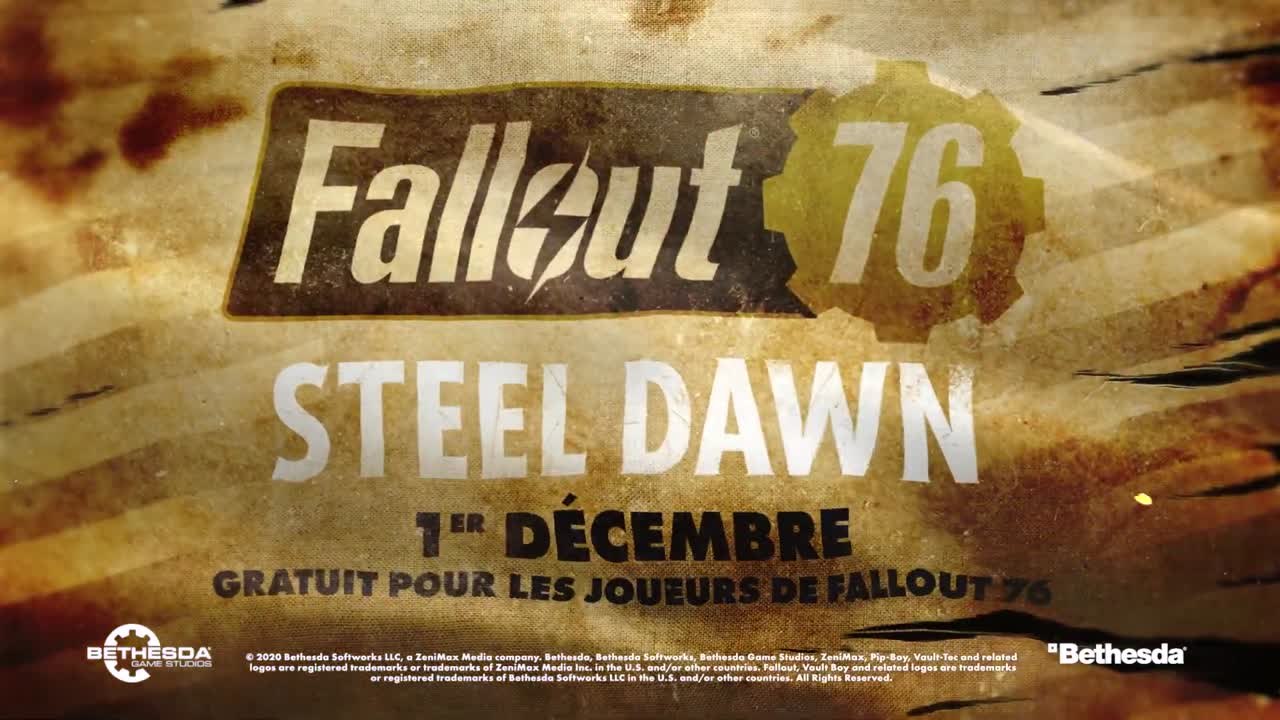 Fallout 76 - La mise à jour Aube d'Acier dévoile sa date de sortie