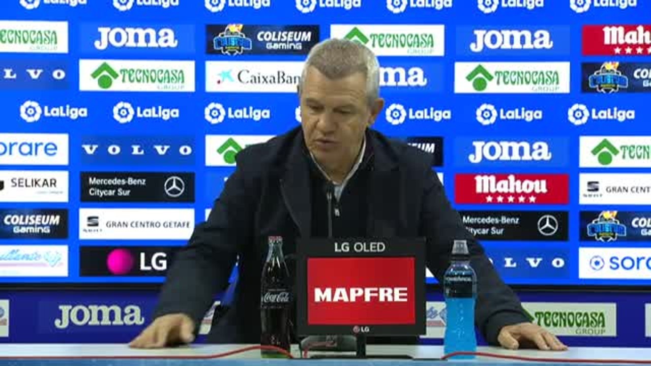 Aguirre tras la derrota ante el Getafe: "No hubo premio pero los jugadores se dejaron el alma en el campo"