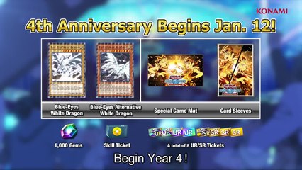 Download Video: Yu-Gi-Oh! Duel Links : 4th anniversary event  Blue-Eyes White Dragon