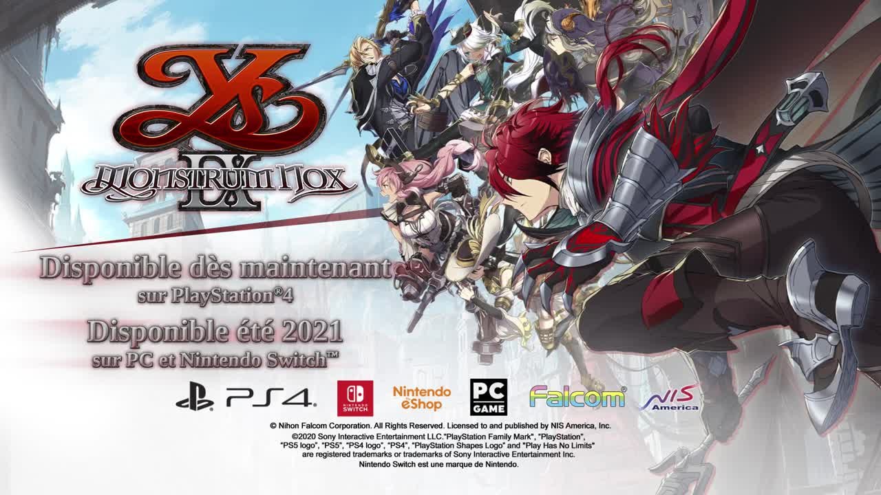 Ys IX Monstrum Nox Launch Trailer FR