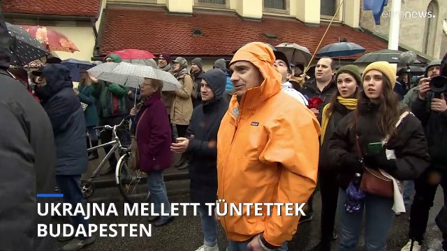 A független Ukrajna mellett, Putyin és Orbán ellen tüntettek Budapesten