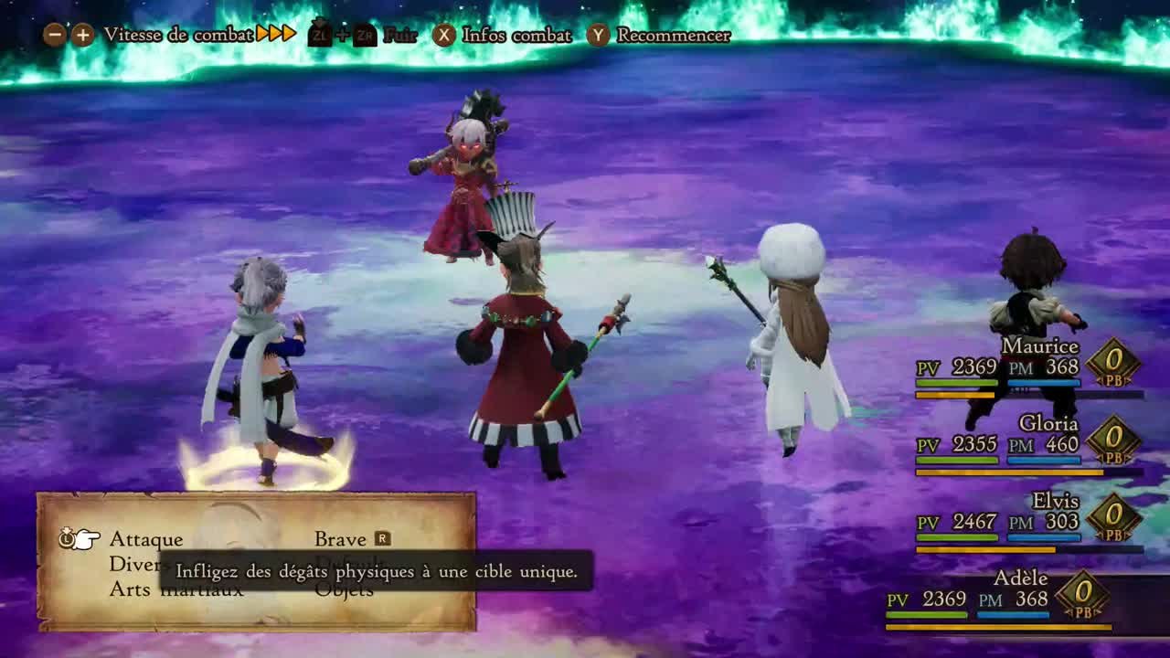 Bravely Default 2 - Combat contre Castor