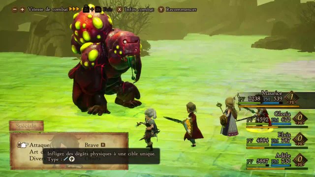 Bravely Default 2 - Combat contre Immortel