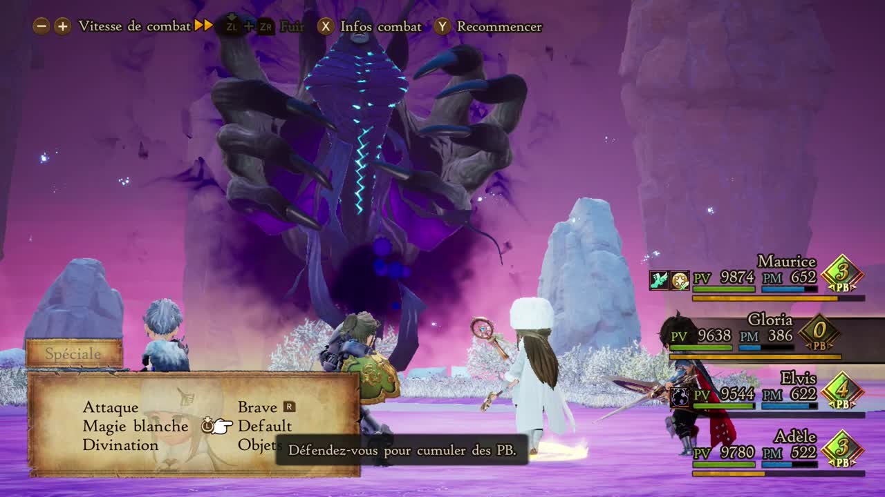 Bravely Default 2 - Combat contre l'Abîme de la nuit - Phase 3