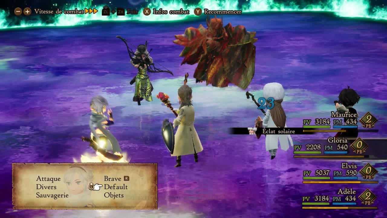 Bravely Default 2 - Combat contre Lilly