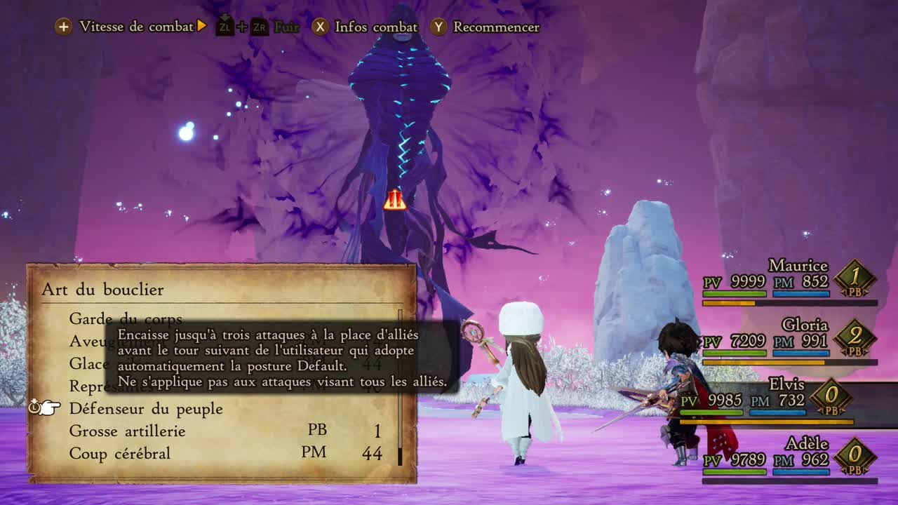 Bravely Default 2 - Combat contre l'Abîme de la nuit - Phase 1