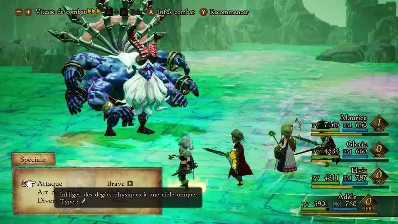 Bravely Default 2 - Combat contre Asura