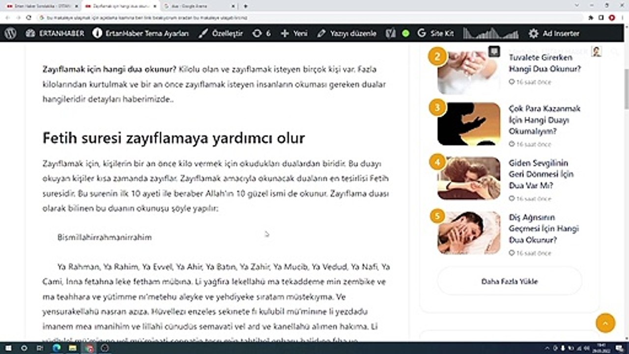 Zayıflamak için hangi dua okunur