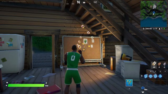 Fortnite, saison 7 : Interagir avec le tableau complotiste de Jonesy du bunker (Défis de Jonesy du bunker)