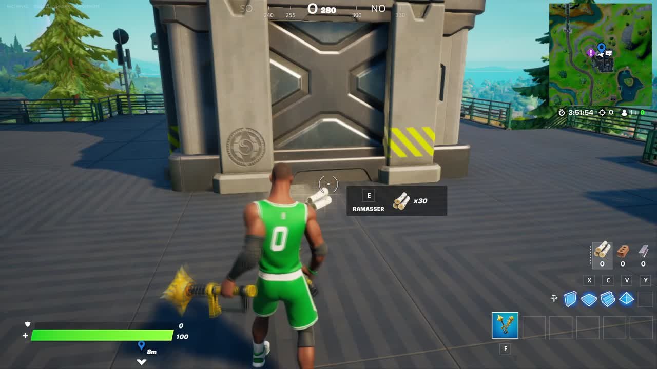 Fortnite, saison 7 : Transporter un échantillon extraterrestre de l'antenne d'une base satellite à l'entrée de Corny Complex (défis de la semaine 9)