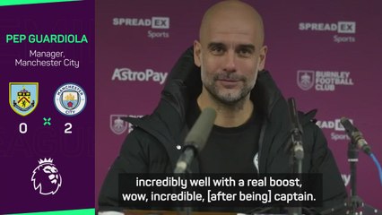 Guardiola 'wowed' by Sterling show at Burnley