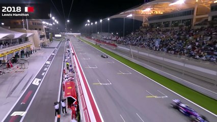 Hamilton triple overtake in Bahrain 2018