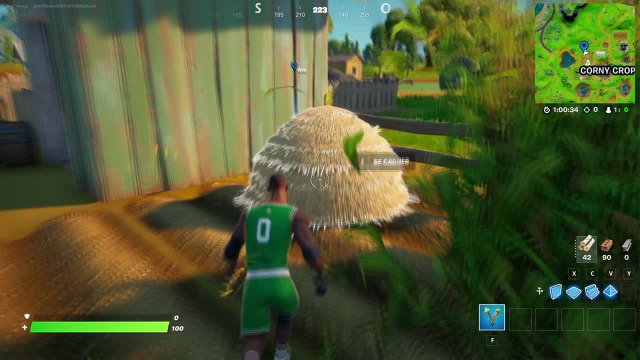 Fortnite, saison 8 : Se cacher dans une meule de foin à Corny Crops (carte de défis de Fabulatrice)