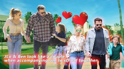 JLo & Ben Affleck look like a couple when accompanying son Samuel to school together